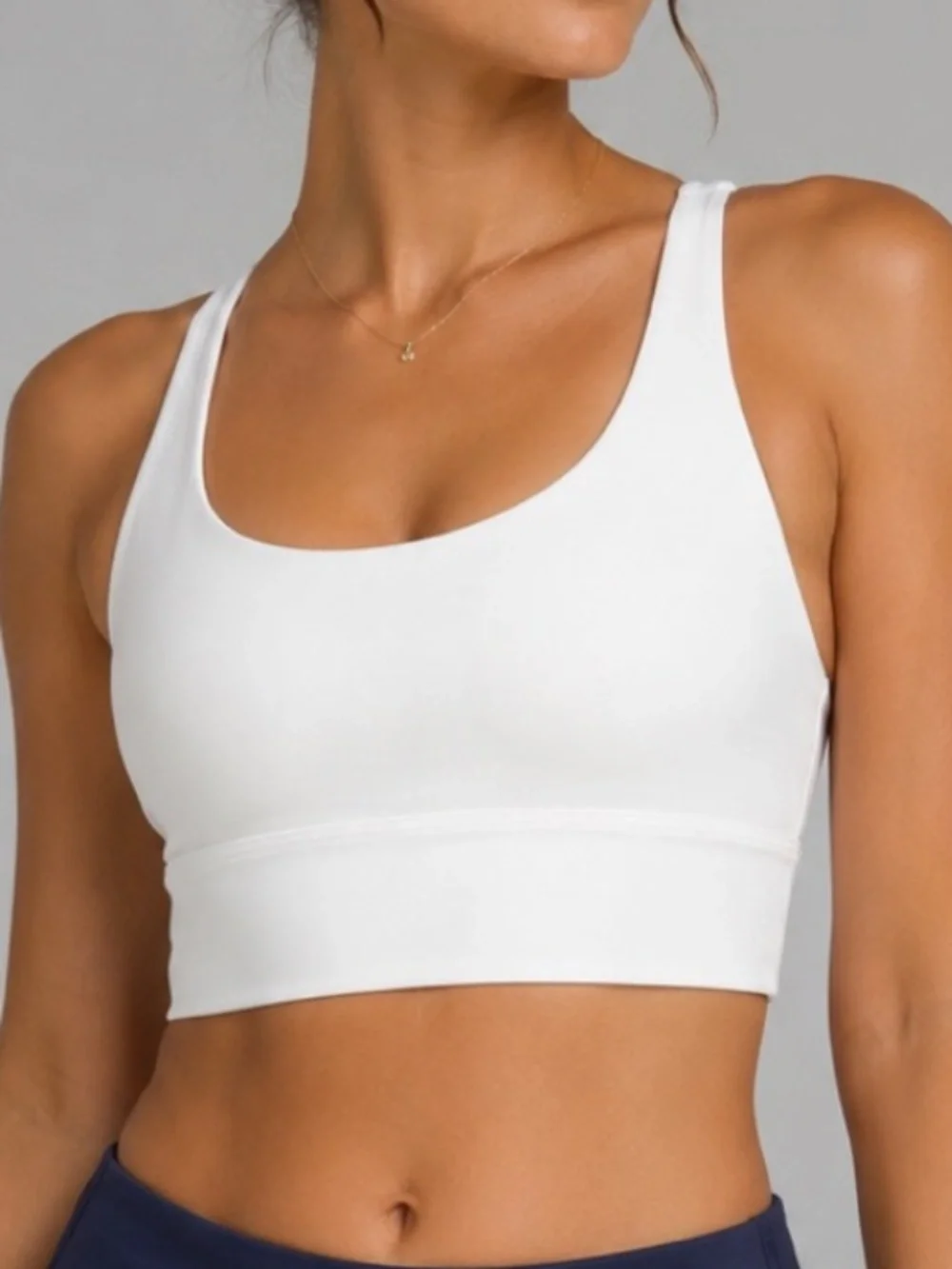 Lululemon White Longline Energy Bra - 8